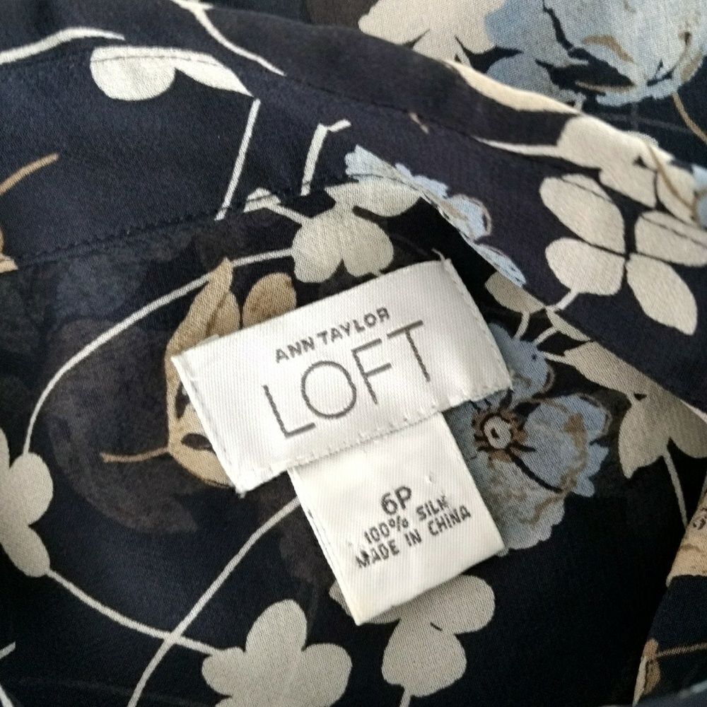 NWOT ANN TAYLOR LOFT FLORAL BLOUSE SIZE 6P - Picture 7 of 7